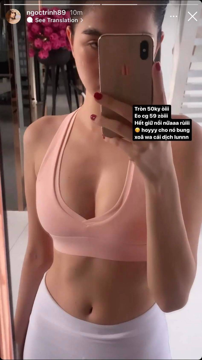 Ở nhà mùa dịch, Ngọc Trinh tiết lộ 'hết giữ nỗi' cân nặng, vòng eo cũng tăng size chóng mặt.