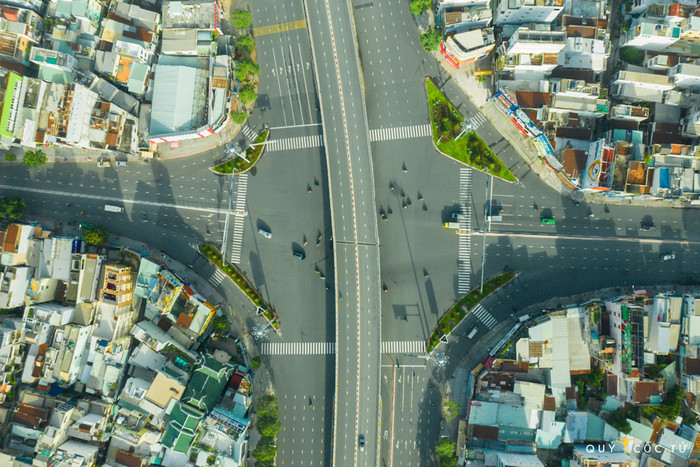 Chùm ảnh: Một Sài Gòn thú vị với góc nhìn từ không trung trong những ngày giãn cách Ảnh 8