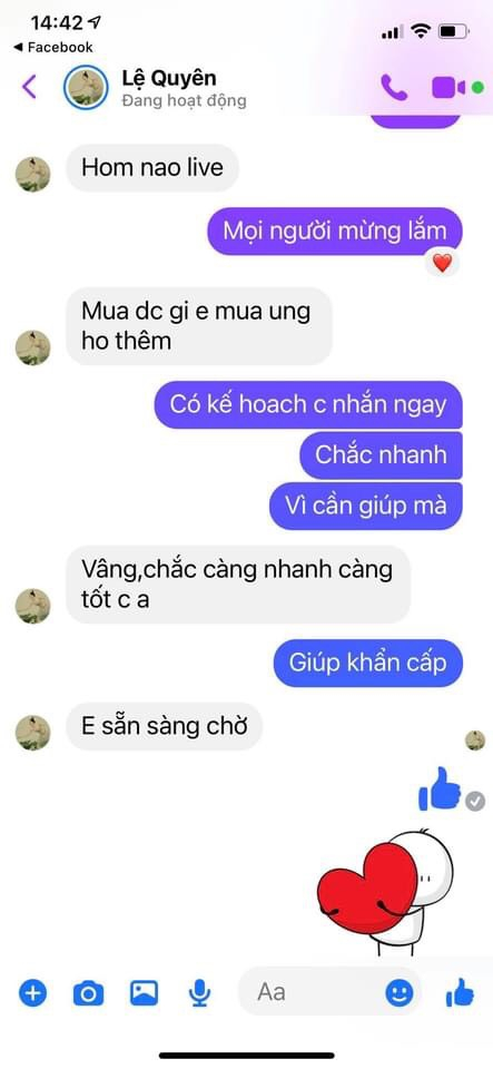 Hành động của Lệ Quyên được nhiều người xuýt xoa khen ngợi.