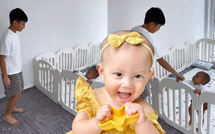 Hết chơi piano rồi luyện thanh, Lisa nhà Hồ Ngọc Hà giờ còn được anh hai Subeo dạy nhảy cực sung Ảnh 2