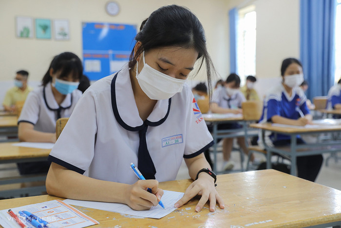 Thí sinh dự thi tốt nghiệp THPT đợt 1 tại TP.HCM. Ảnh: Quỳnh Trần/VnExpress