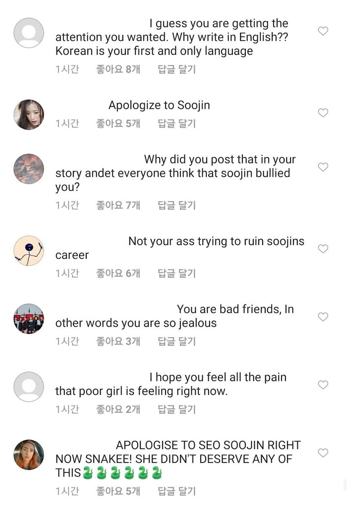 Fan yêu cầu Seo Shin Ae phải xin lỗi Soojin.