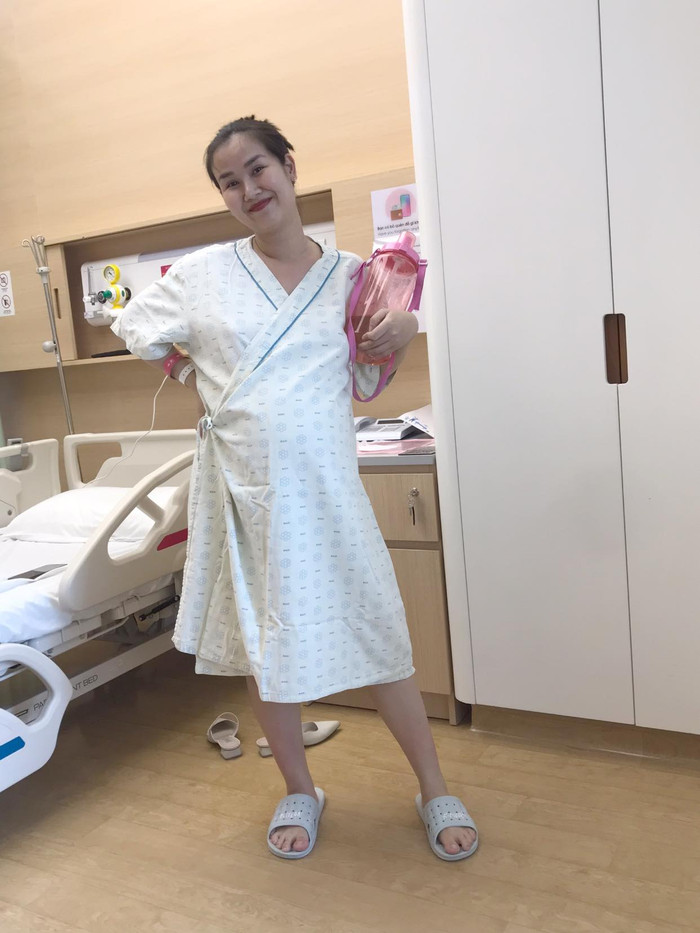 Võ Hạ Trâm trước giờ 'lâm bồn'.