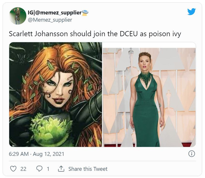 Scarlett Johansson nên thủ vai Poison Ivy khi gia nhập DCEU