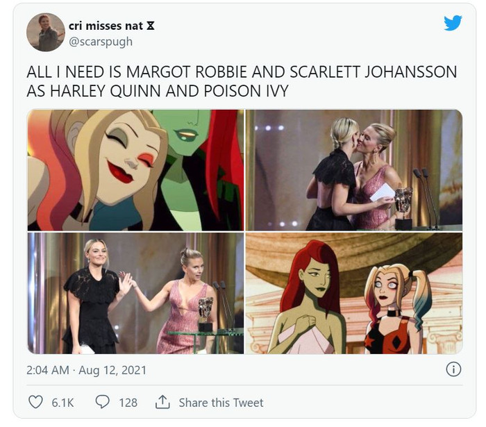 Tất cả những gì tôi cần là Margot Robbie và Scarlett Johansson thủ vai Harley Quinn và Poison Ivy