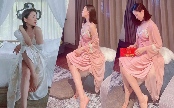 Lệ Quyên lại gây sốt với bức hình mặc áo ngủ tạo dáng 'gợi đòn' Ảnh 2