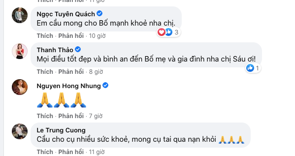 Nhiều nghệ sĩ Việt gửi lời cầu nguyện cho bố ruột Hoài Linh