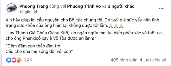 Bố ruột NSƯT Hoài Linh sức khỏe yếu, em gái danh hài nghẹn ngào 'thỉnh cầu' dân mạng Ảnh 1