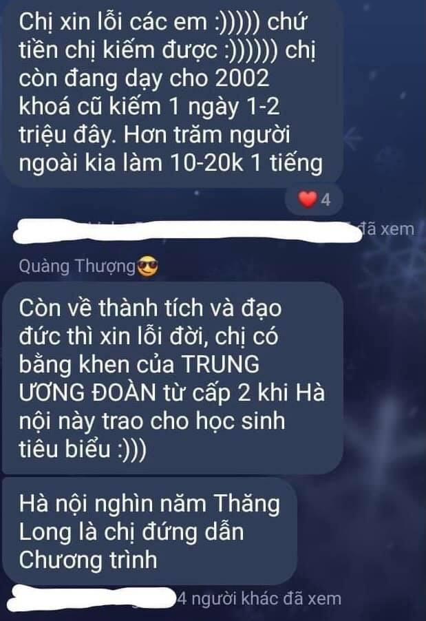 Cô giáo tự khoe khoang thành tích của mình