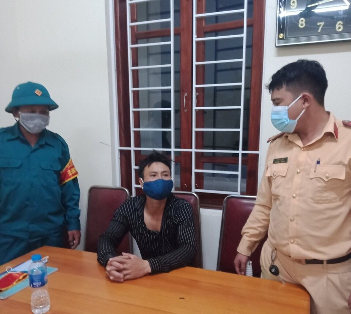 Đối tượng Nguyễn Văn Lợi tại cơ quan công an