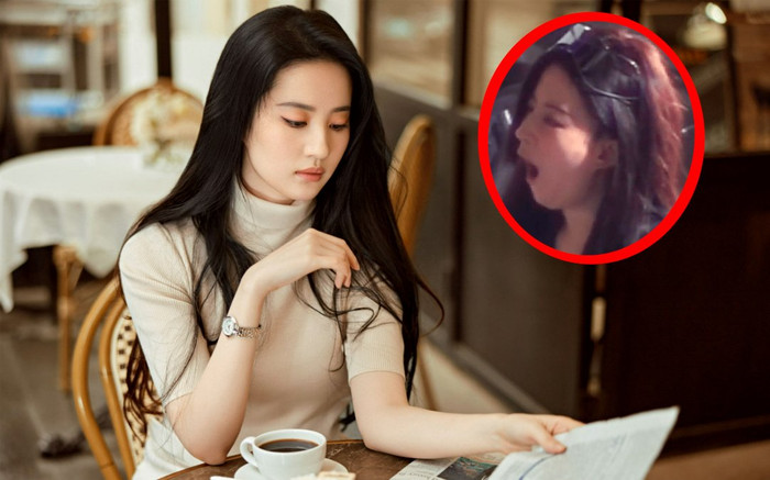 Lưu Diệc Phi mặt sưng phồng, ngấn mỡ kém sang: Ngáp lộ cả cằm đôi già như 'bà thím' Ảnh 2