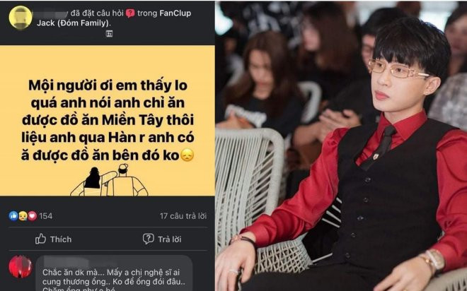 Mặc thị phi bủa vây, fan vẫn hết lòng lo lắng cho Jack, sợ idol không ăn được món xứ người khi sang Hàn Ảnh 2
