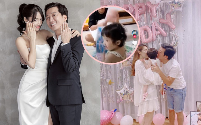 Mới 2 tuổi con gái Trường Giang 'bắn' tiếng Anh vanh vách: Vài giây ngắn ngủi hé lộ dung mạo y hệt mẹ Ảnh 2