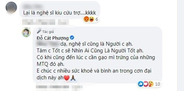 Bình luận đáp trả của Cát Phượng.