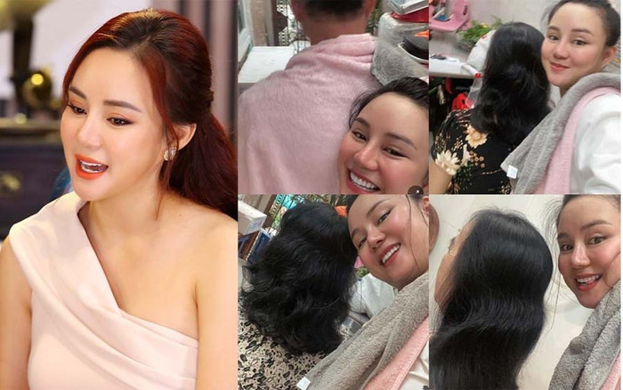 Sau thời gian nghỉ ngơi sinh con, Vy Oanh 'khai trương tiệm cắt tóc' trong mùa dịch Ảnh 2