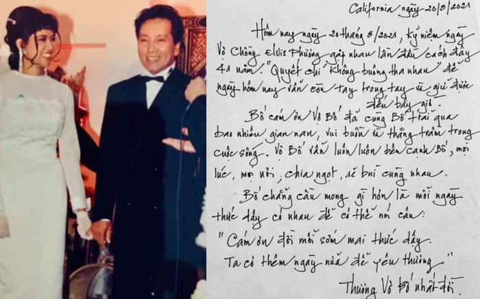 Danh ca Elvis Phương viết thư tay gửi vợ nhân kỉ niệm 41 năm ngày gặp nhau lần đầu Ảnh 2