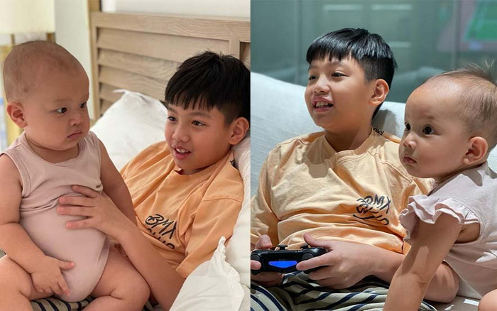 Subeo ra dáng anh hai thấy rõ, giúp mẹ Hà Hồ trông em nhưng phản ứng của Lisa-Leon mới đáng chú ý Ảnh 2