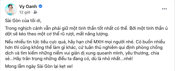 Vy Oanh có hành động 'dễ thương' cho người Sài Gòn Ảnh 1