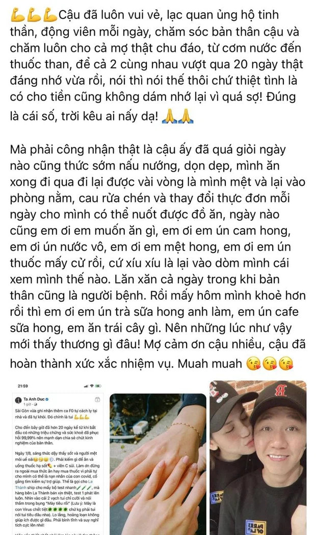 Trong quá trình nhiễm bệnh, Anh Đức luôn lạc quan, yêu đời.