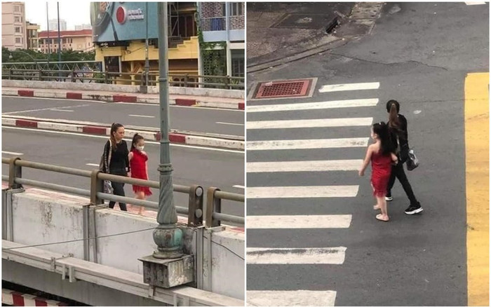 'Chị đại quận 4' lại khiến dân mạng té ngửa vì không đeo khẩu trang dắt con gái lang thang trên đường Ảnh 2