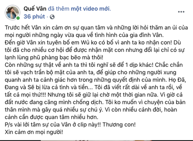 Quế Vân bất ngờ tung bằng chứng tố bạn trai không nhận con, lừa tình tiền nhiều người Ảnh 3