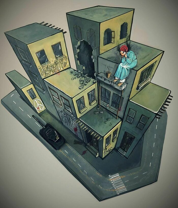 Thứ còn lại ở quê nhà chính là xe tăng, đạn dược và sự đổ nát. Đó không chỉ là sự sụp đổ của các bức tường vì bom đạn mà còn là sự sụp đổ niềm tin về tương lai trong mỗi người. 