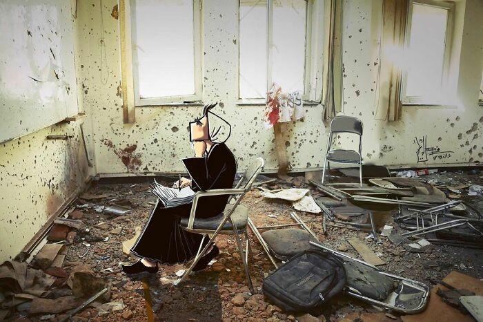 Các trường học trở nên hoang tàn sau chiến tranh nhưng lòng khao khát được đi làm, đi học ở những người phụ nữ vẫn còn đó. Thế nhưng, làm sao họ có thể đây khi Taliban đã tuyên bố phụ nữ phải ở nhà, không nên ra ngoài đi làm vì 'sự an toàn của chính họ' vào ngày 25/8 vừa qua. 