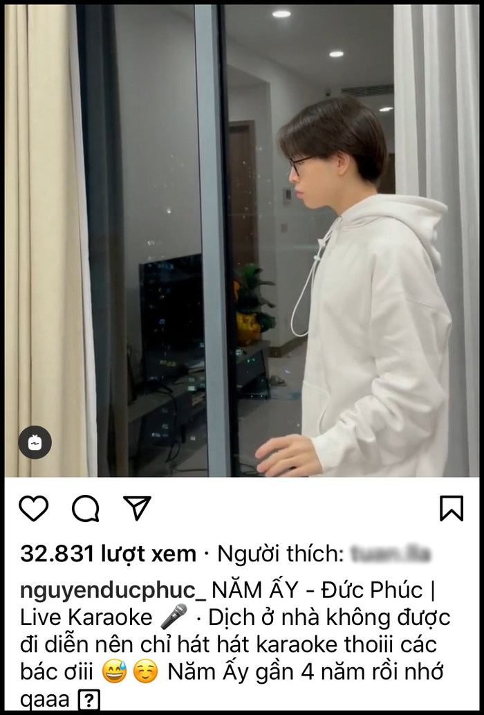 Bài viết trên trang cá nhân Đức Phúc 