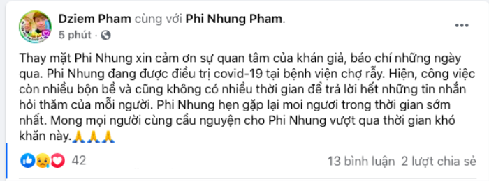 Ca sĩ Phi Nhung bị nhiễm Covid-19 từ khi nào và nguồn lây ở đâu? Ảnh 1