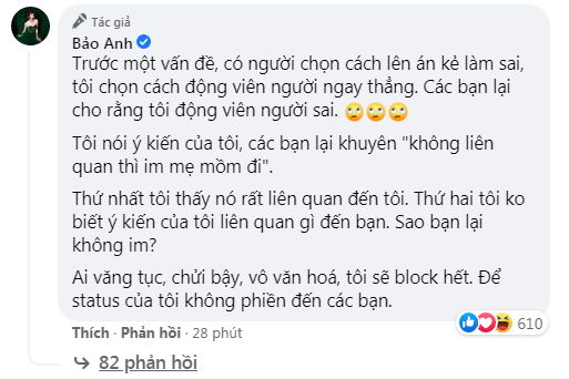 Bảo Anh sâu cay 'đáp trả' anti-fan sau phát ngôn làm từ thiện: 'Tôi vui, vì mấy bạn chửi tôi' Ảnh 4