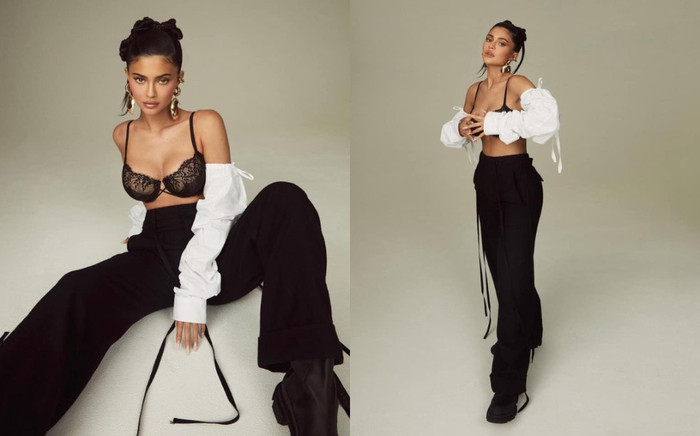 Mang thai lần 2, Kylie Jenner tạo dáng 'căng đét' trên bìa tạp chí Elle Ảnh 2