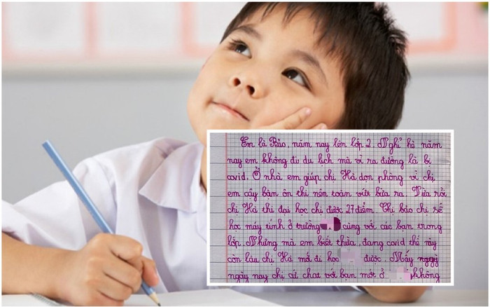 Bài văn về kỳ nghỉ hè của HS tiểu học khiến CĐM cười ngất, đã không được đi du lịch còn ấm ức điều này! Ảnh 2