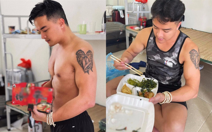 Cao Thái Sơn bị fan móc mỉa chỉnh ảnh body quá đà, cởi trần trong khu cách ly Ảnh 2