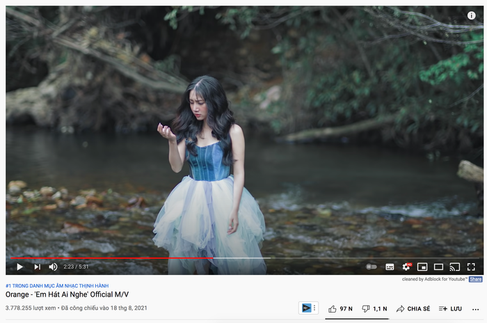 Chỉ sau hơn 1 tuần ra mắt, Em hát ai nghe của Orange 'chễm chệ' top 1 Trending Music Ảnh 4