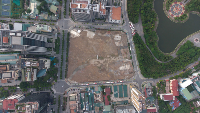 Khu vực này có không gian nhìn ra toàn bộ Công viên Cầu Giấy.