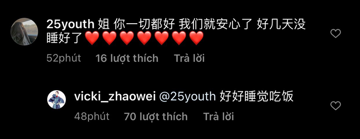 Nữ diễn viên động viên fans lo cho sức khỏe của bản thân.