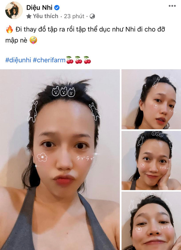 Diệu Nhi xuất hiện hôm qua.