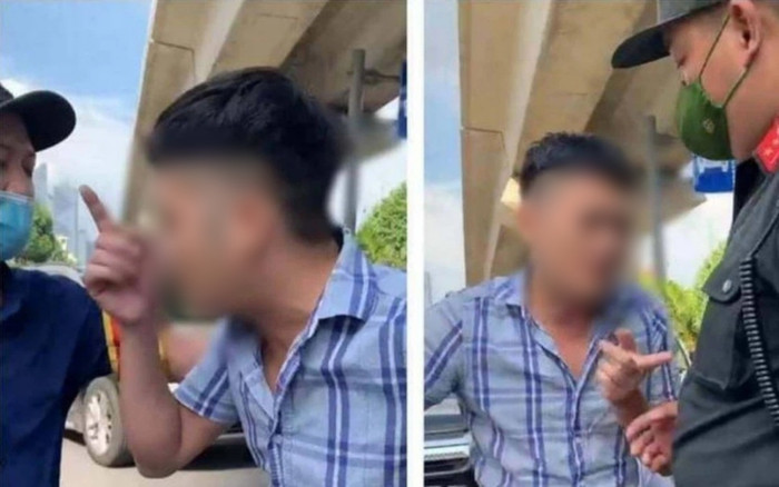 Thanh niên đi SH không đeo khẩu trang, khi được kiểm tra còn rủ cán bộ chốt 141 đánh nhau Ảnh 2