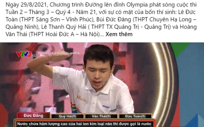 Chỉ trong 1 ngày, 'Đường lên đỉnh Olympia' đăng tải tới 2 bài xin lỗi, đính chính vì sai kiến thức Ảnh 2