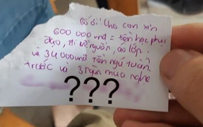 Con gái để lại mẫu giấy xin 600.000 đồng đóng tiền học, ông bố đọc xong câu cuối không thể không đồng ý Ảnh 2