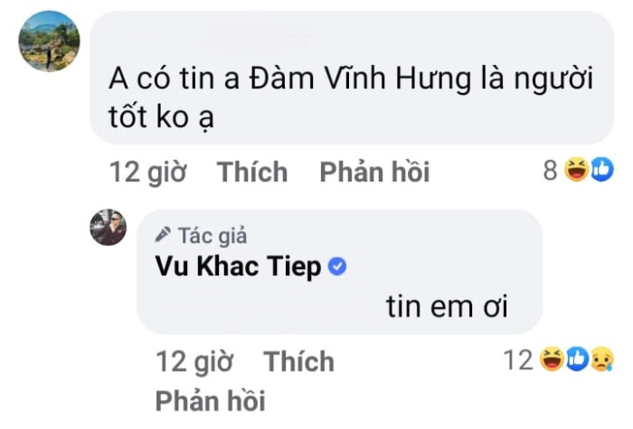Một tài khoản để lại bình luận đáng chú ý.