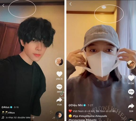 Phần trần nhà mà các 'thánh soi' cho là hint nghi ngờ ở chung của cả 2. 