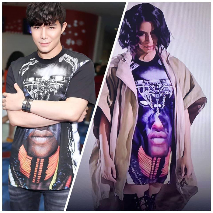 Thiết kế in họa tiết từng đình đám của nhà mốt Givenchy cũng nằm trong BST hàng hiệu của ca sĩ.