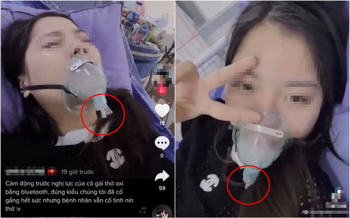 Đăng clip vật vã nằm trên giường bệnh, cô gái bị dân mạng tố sống ảo: 'Thở oxy bằng Bluetooth à?' Ảnh 2
