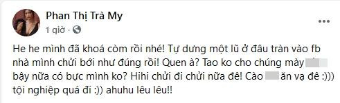 Trà My tuyên bố khóa bình luận.