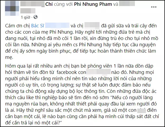 Netizen lại đồn Phi Nhung không qua khỏi, quản lý lên tiếng: 'Xin đừng trù ẻo cho tụi nhỏ mồ côi lần nữa' Ảnh 2