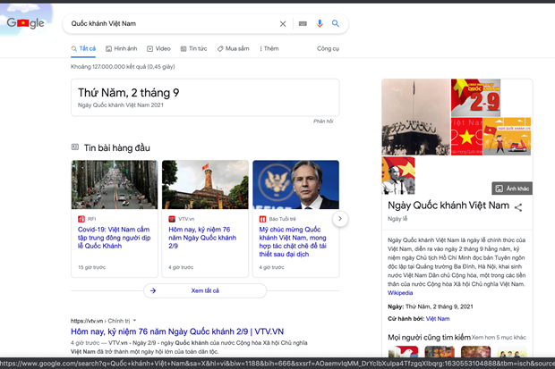 Google thay đổi giao diện chào mừng Quốc khánh Việt Nam Ảnh 2