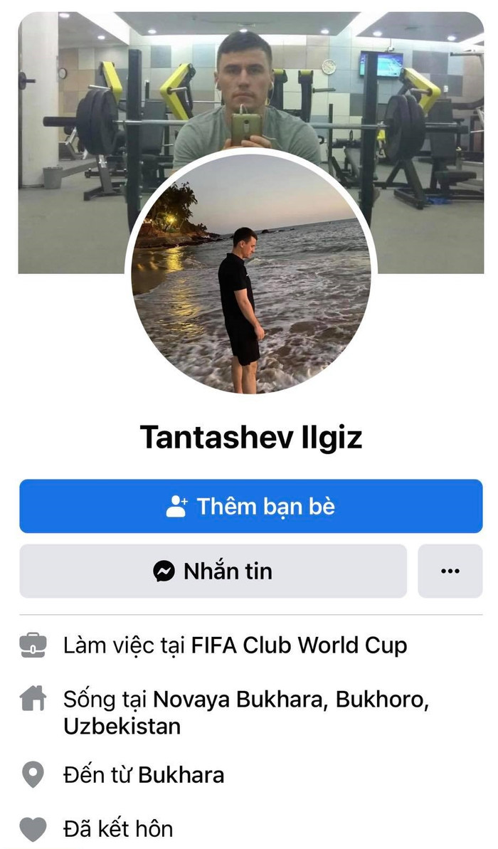 Fan Việt Nam tấn công trang Facebook cá nhân của trọng tài Tanstashev Ilgiz.