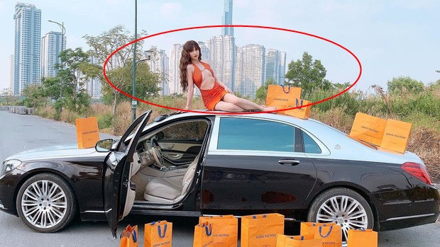 Ngọc Trinh bị cười chê vì lộ trình photoshop non kém làm méo cả tòa nhà.