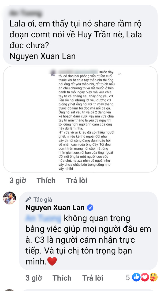 Huy Trần bị tố gian xảo, lợi dụng Ngô Thanh Vân, Xuân Lan nghe thấy liền 'vỗ mặt' anti-fan Ảnh 3